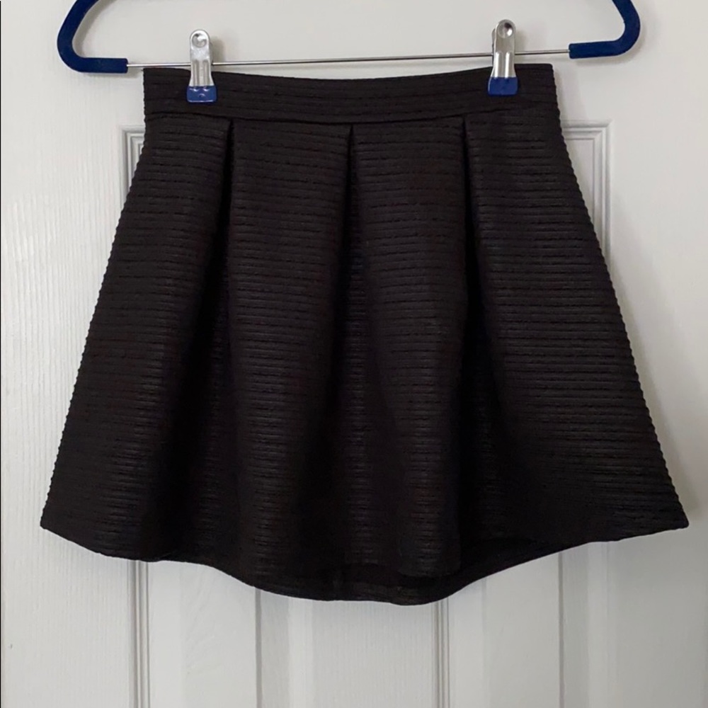 Black Pleated A-Line Shirt